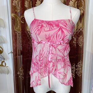 Vintage Leaf Print Top